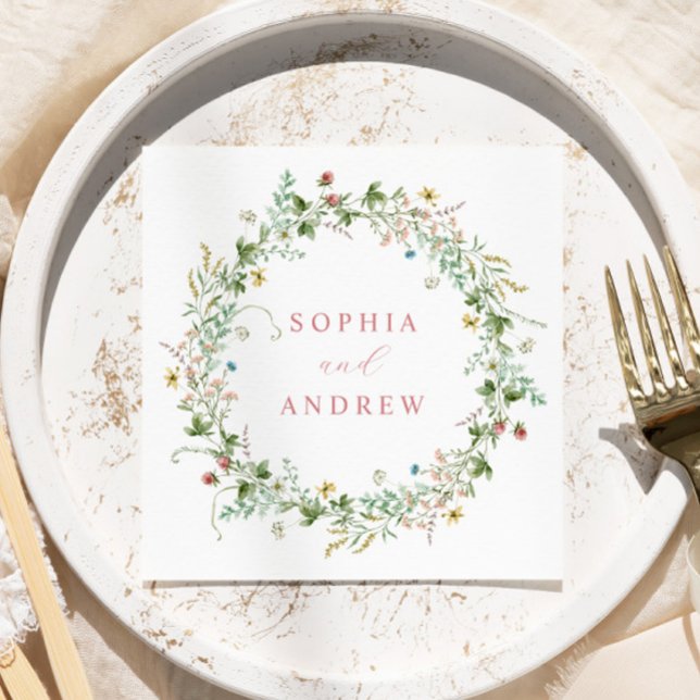 Boho Rustic Wildblumen Hochzeiten von Napkins Serviette (Von Creator hochgeladen)