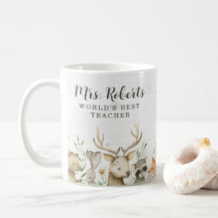 Boho Rustic Wildlife Lehrer Wertschätzung Kaffeetasse