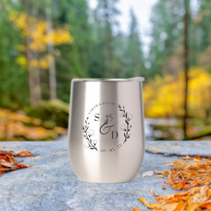 Boho-Rustikal Florale Monogrammierte Initialen Hoc