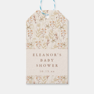 Boho-Rustikal-Wiesenblumen-Blumen-Baby-Party Geschenkanhänger