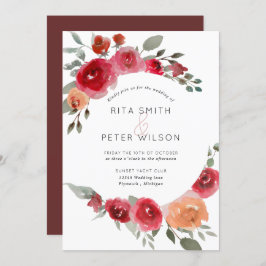 Boho rustikale Aquarellmühle Einladung