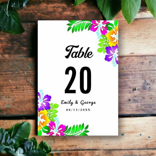 Boho Rustikale farbenfrohe Rose Sommerblumenhochze Tischnummer (Von Creator hochgeladen)