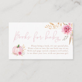 Boho Rustikale Herbstpumpenbücher für Baby Begleitkarte