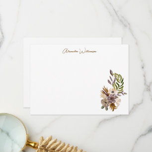 Boho Rustikale Natur Botanische Benutzerdefinierte Dankeskarte