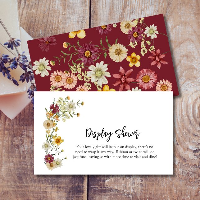 Boho rustikale Wildblume Babyduschkarte Begleitkarte (Von Creator hochgeladen)