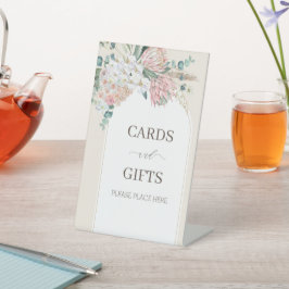 Boho Rustische Rose und Orchideen Blume Bridal Sho Sockelschild