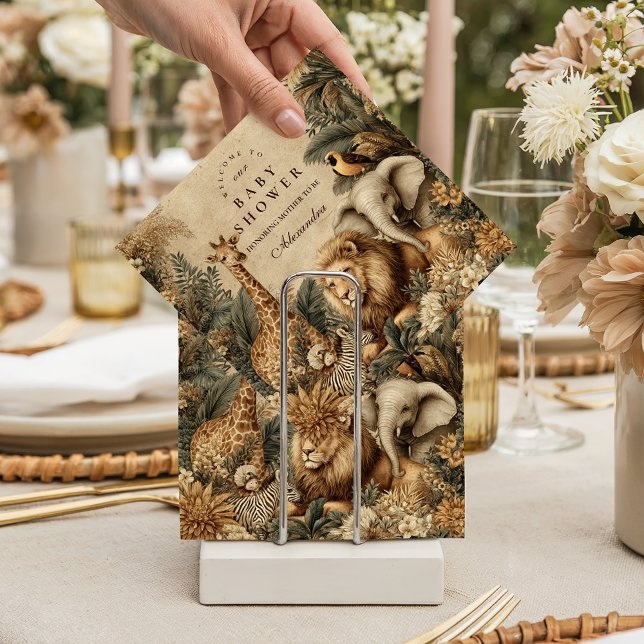 Boho Safari Animals Baby Shower Serviette (Von Creator hochgeladen)