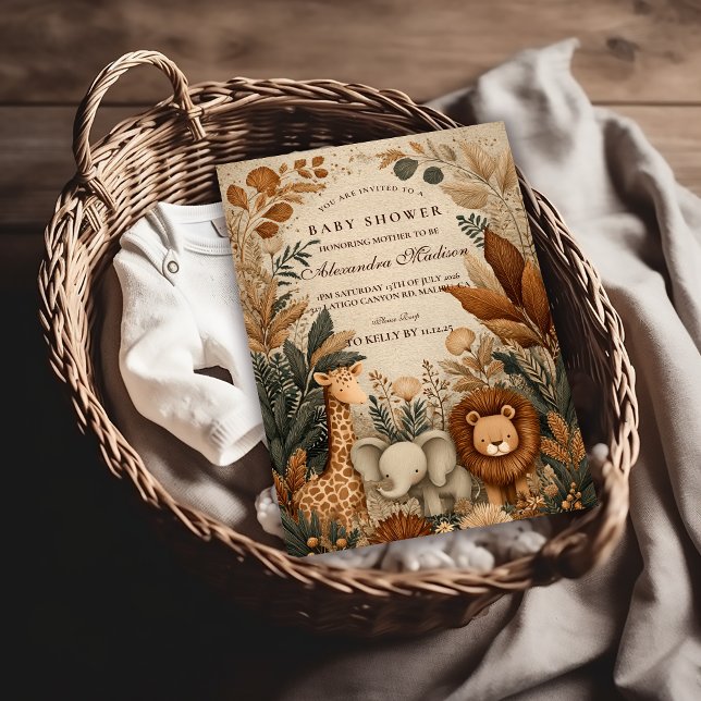 Boho-Safari-Baby-Party Einladung (Von Creator hochgeladen)