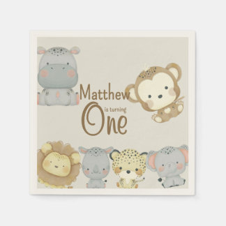 Boho Safari Birthday Napkins Serviette