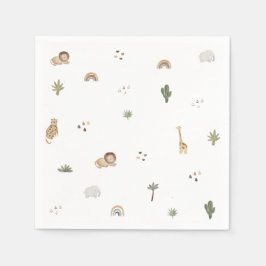 Boho Safari Jungle Animals Napkins Serviette