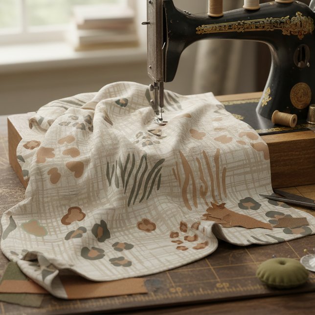 Boho-Safari-Tierdruck Weben ID1274 Stoff (Von Creator hochgeladen)