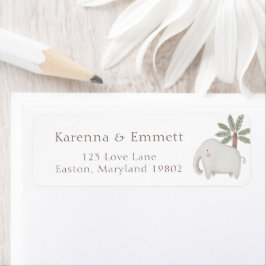 Boho Safari Watercolor Baby Dusche Rücksendeadress