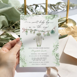 Boho Sage Green Baby Boy Kleidung Babydusche Einladung