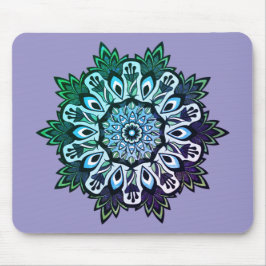 Boho Sage Green Blume Mandala Mousepad