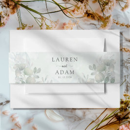 Boho Sage Green Eucalyptus Wedding  Einladungsbanderole