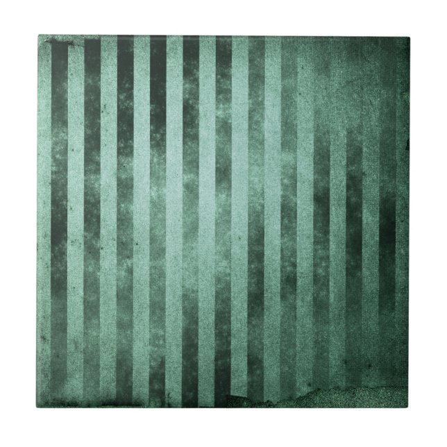 Boho Sage Green Stripe Fliese (Vorderseite)