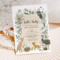 Boho Sage Greenerity Australian Animals Baby Showe
