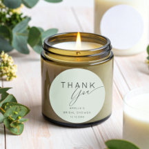 Boho Sage Grün - Danke-Schöne-Brautparty-Aufkleber