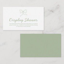Boho Sage Ribbon Display Showeinschlusskarte Begleitkarte