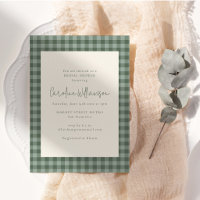 Boho-Sagegrün-Gingham-Karo-Brautjungfernparty