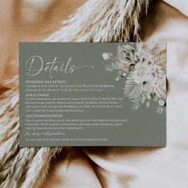 Boho-Sagegrün-Pampas-Hochzeitsdetails-Einschluss Begleitkarte