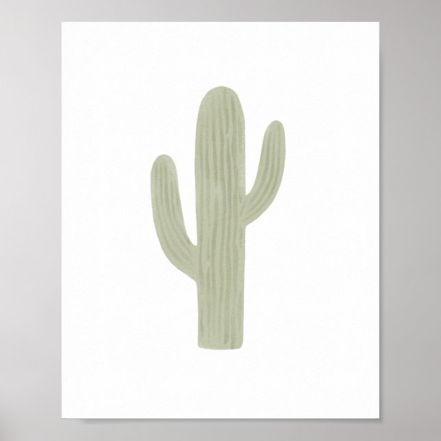 Boho Saguaro Cactus Kinderzimmer Decor Poster (Vorne)