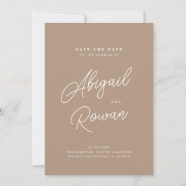 Boho-Sand-Minimalist-Script-Karte zur Speicherung Einladung