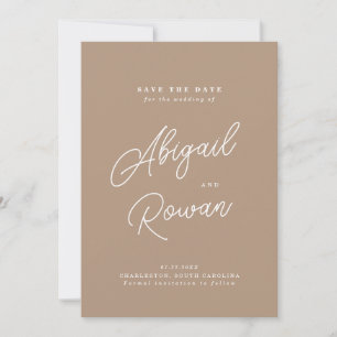 Boho-Sand-Minimalist-Script-Karte zur Speicherung Einladung