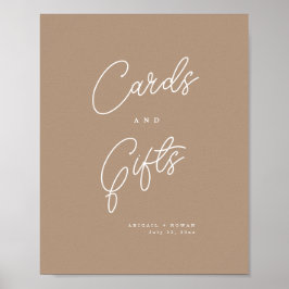 Boho-Sand-Minimalist-Script-Karten & Geschenke Sch Poster