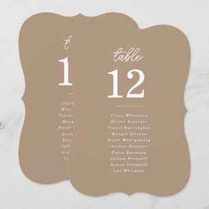 Boho Sand Schrift Hochzeit Tisch Sitzordnung Karte