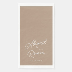 Boho-Sand-Schrift-Minimalist-Hochzeitsgasttücher Serviette
