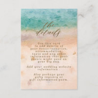 Boho Sandstrand Szene Hochzeitskarte