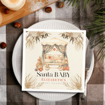 Boho Santa Baby Christmas Holiday Crib Baby Shower