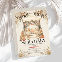 Boho Santa Baby Weihnachtskrippe Kinderdusche