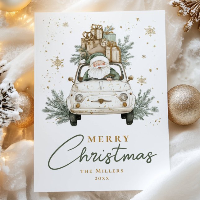 Boho Santa Car Watercolor Weihnachten (Von Creator hochgeladen)