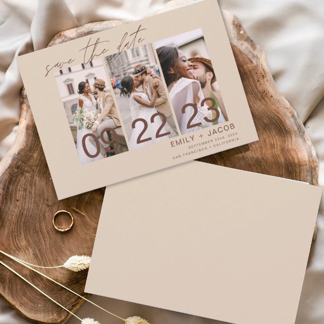 Boho Save the Date 3 Foto Terracotta (Von Creator hochgeladen)