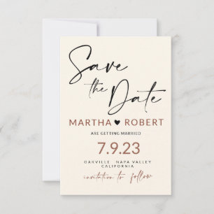 Boho Save the Date Card mit Foto