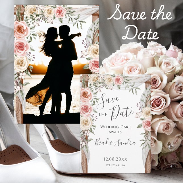 Boho Save the Date - Eleganter Bohemischer Blumenb (Von Creator hochgeladen)