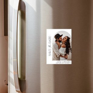 Boho Save the Date, Foto-Minimalist Save the Date Magneteinladung