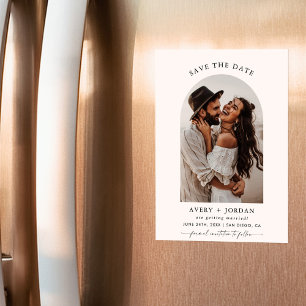 Boho Save the Date, Foto-Minimalist Save the Date Magneteinladung