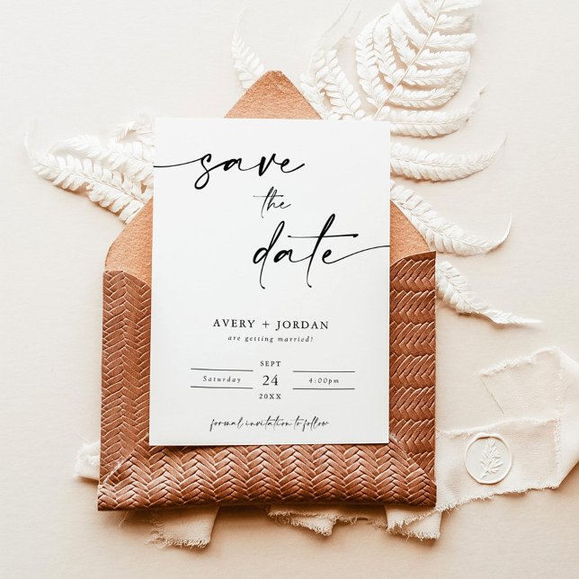 Boho Save the Date Modern Save the Date Minimalist Einladung (Von Creator hochgeladen)