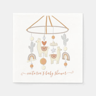 Boho Scandi Mobile Baby Dusche Napkins Serviette