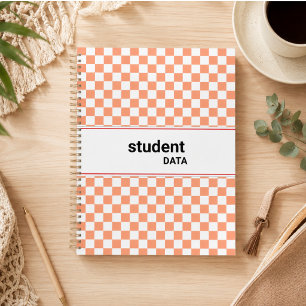 Boho-Schachbrett-Binder   Trendiger Rückkehr-in-di Planer