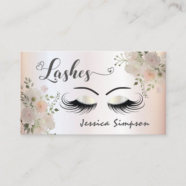 Boho schicke, elegante Aquarellbläschen Visitenkarte (Vorderseite)