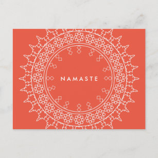 Boho schicke Mandala Namaste Postkarte