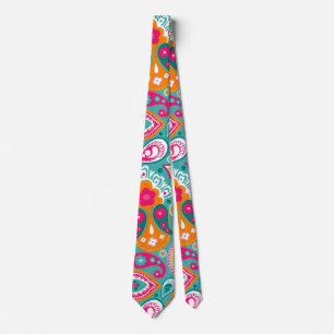 Boho schicke Retro Hippie Paisley Krawatte
