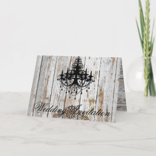 Boho schicke Scheune Holz rustikale Landhochzeit Einladung