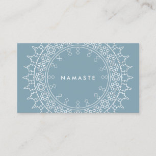 Boho schickes Mandala Namaste Yoga-Blau Visitenkarte