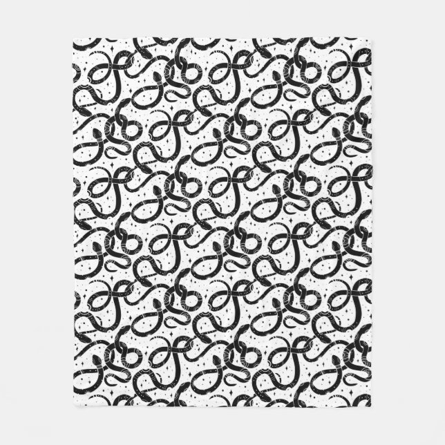Boho Schlangen Fleecedecke (Vorderseite)