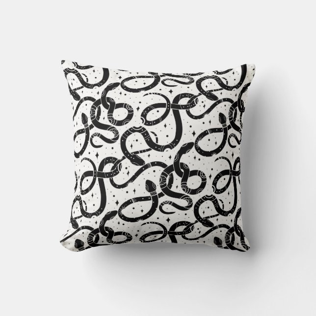 Boho Schlangen Kissen (Vorderseite)